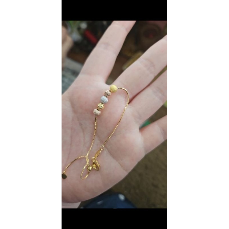 Gelang pentol rosegold rose gold putih emas asli 700 70% besar jumbo