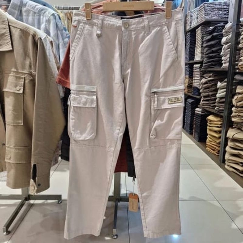 WATCHOUT CASUAL celana cargo panjang pria WP300980705 CREA.