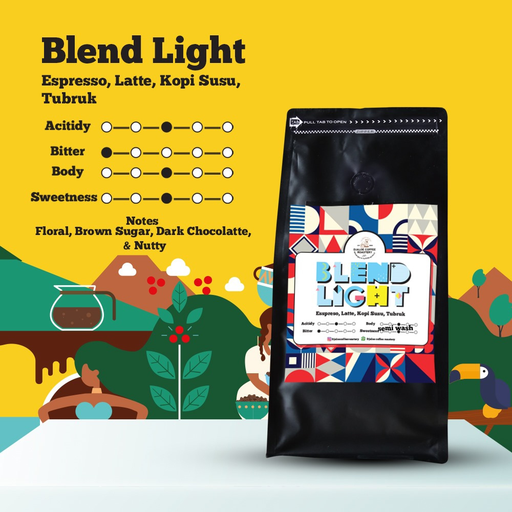 

Biji Kopi Blend Light - Djaloe Coffee Roastery - 1Kg 200Gram - Kopi Biji Utuh