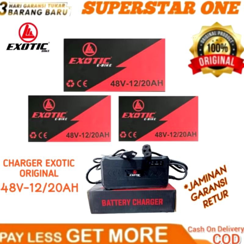 charger exotic/exotik 48V12AH charger semua jenis sepeda listrik