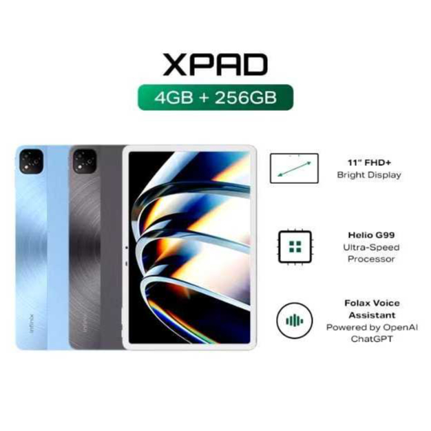 Infinix Tab Xpad 4G Ram 8Gb (4+4Gb)/256Gb Include Flip Case -- Garansi Resmi