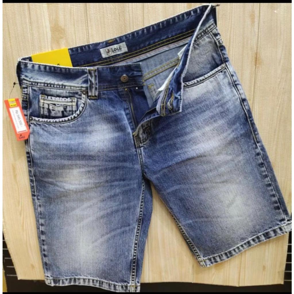 CELANA PENDEK PRIA JEANS LOIS / Celana Jeans Pendek Pria Original 100% Lois Model Terbaru