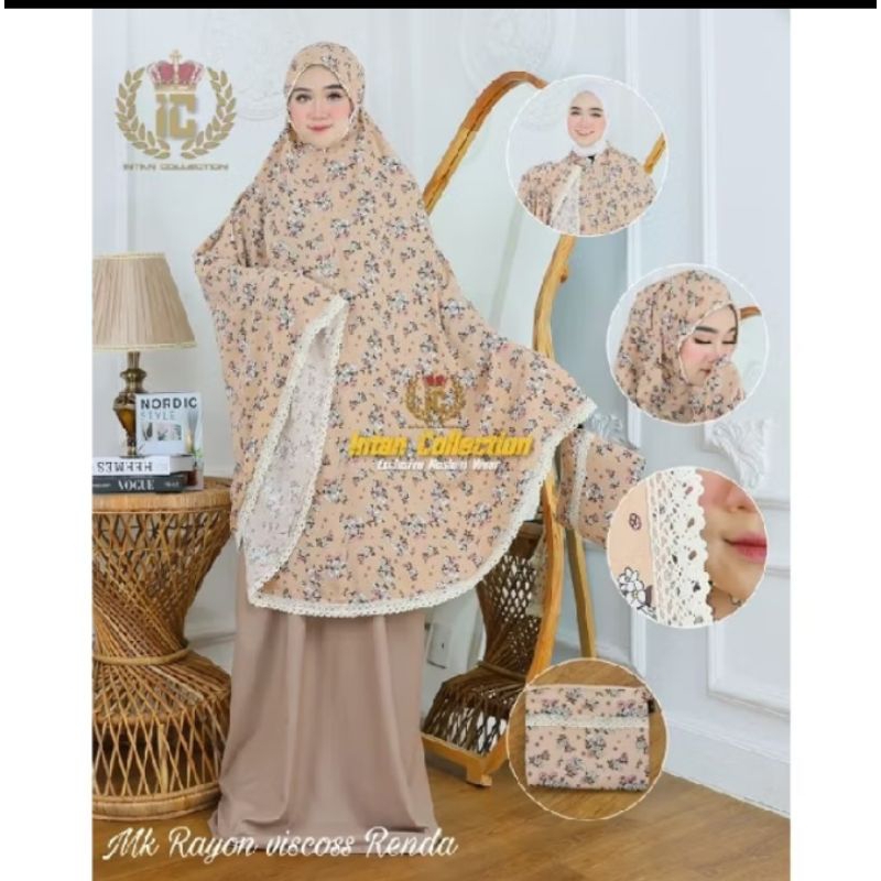 MUKENA RAYON MOTIF RENDA RAJUT