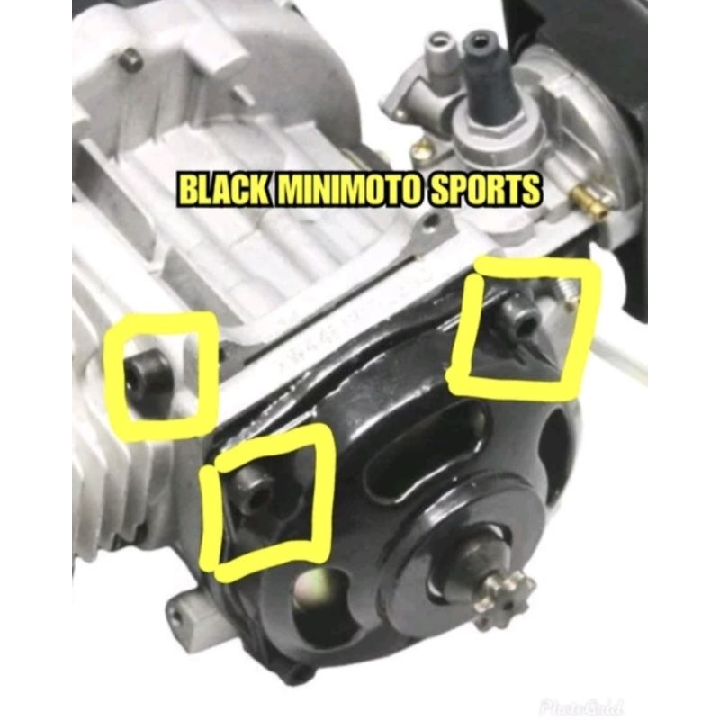 Baut L5 Baja Hitam untuk Mangkok Kopling Blok Head Drat 10 Motor Mini GP Mesin Tarik 49cc - Baut L 5