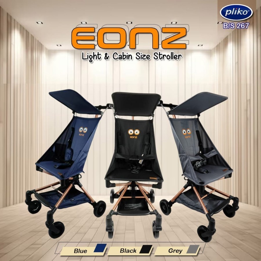 Pliko 267 Baby Stroller EONZ Kereta Dorong Anak Bayi Cabin Size Foldable Lipat Kecil Ringan. Ready M