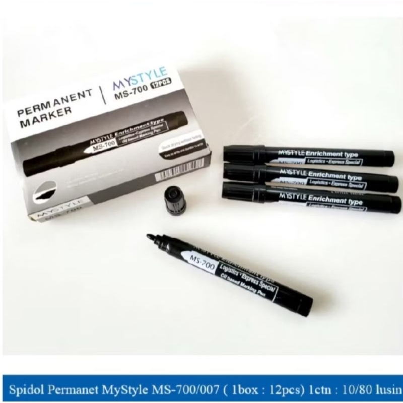 

SPIDOL PERMANENT MARKER (MYSTYLE MS-700) ECERAN & GROSIR