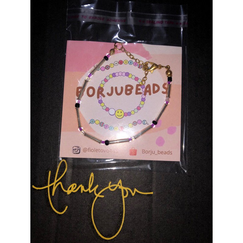 gelang manik bambu