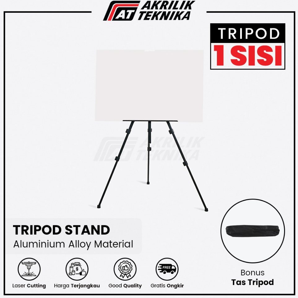 

KODE Q15I Tripod Stand Banner Display 1 Sisi Tiang Iklan Barde Frame Akrilik Wedding Sign