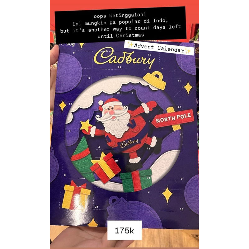 

Cadbury dairy milk Chocolate Christmast Advent Calendar