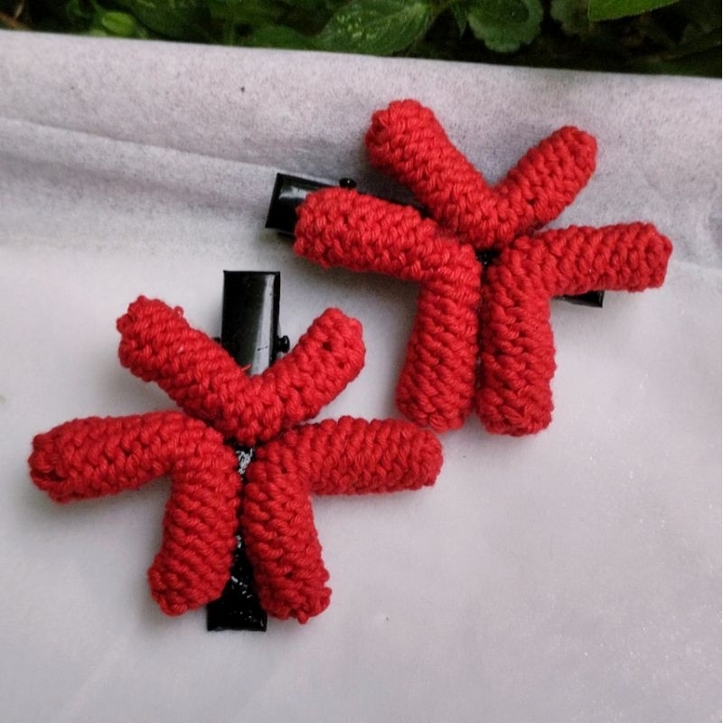 Jepitan Rambut Rajut Bad Mood Emoticon Anime