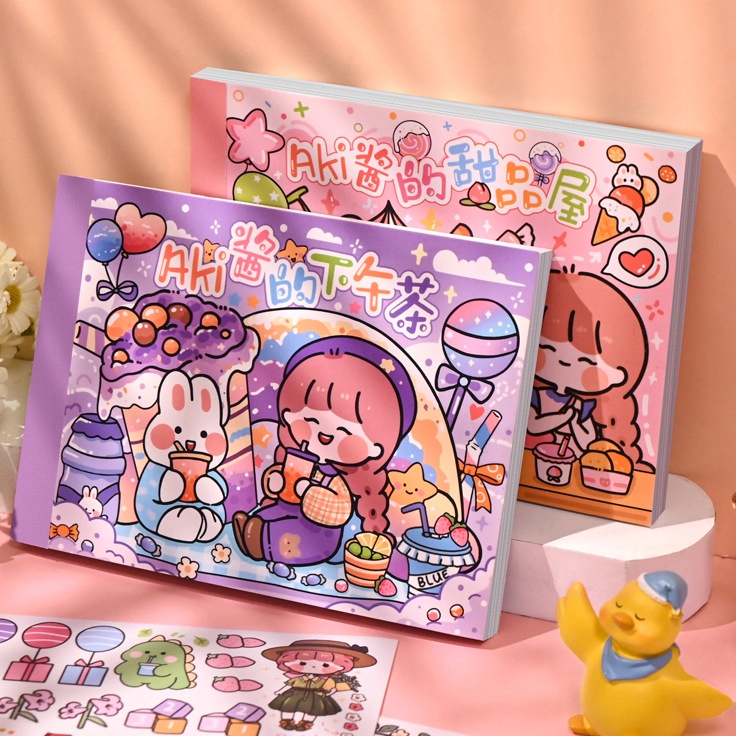 

Stock Terupdate 5 lembar Buku stiker kertas lucu Koleksi stiker motif kartun imut untuk dekorasi jurnal scrapbook diary DIY Daily planner Aesthetic kreatif karakter buku harian cute girl Sticker book