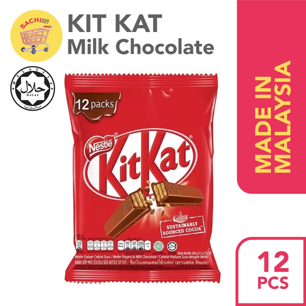 

KIT KAT Milk Chocolate / Coklat Kit Kat IMPORT Malaysia (12pcs)