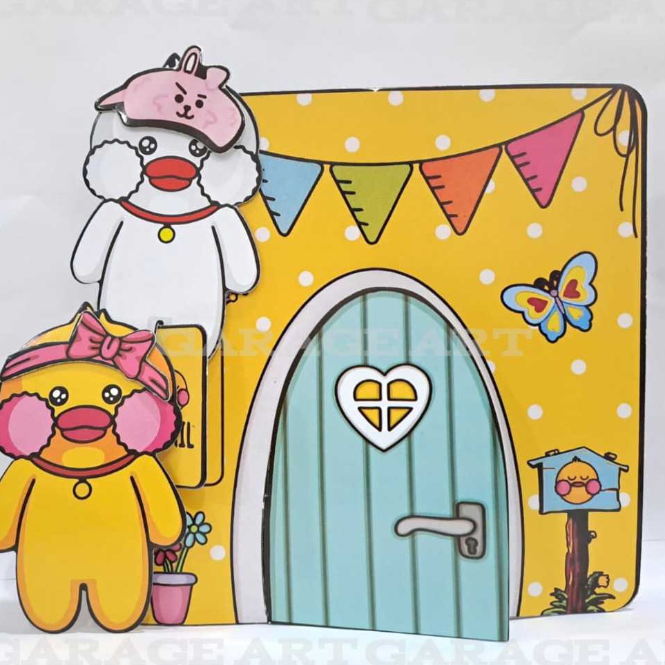 Update Menarik BEBEK VIRAL paper duck house rumah bebek boneka kertas mudah di susun