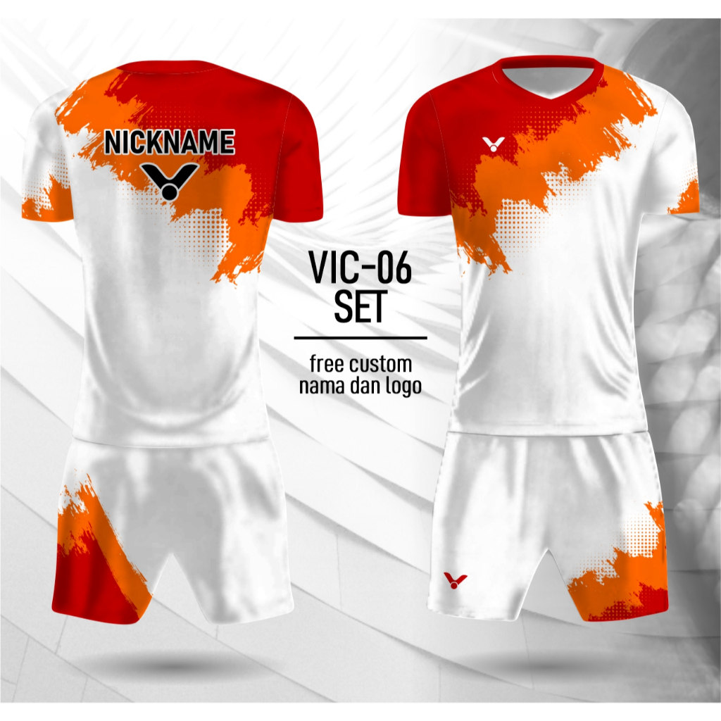 Jersey Bulutangkis Pria Wanita Custom Free Nama Kaos Baju Badminton Free Nama