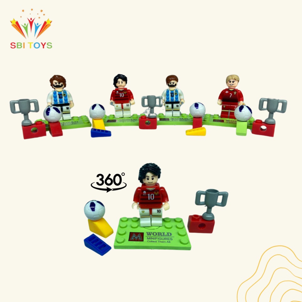 Kejutan Viral  SBI TOYS 12 pcs Roboman Lego World Cup Soccer Mix Model  Roboman Block MC535  Lego Se
