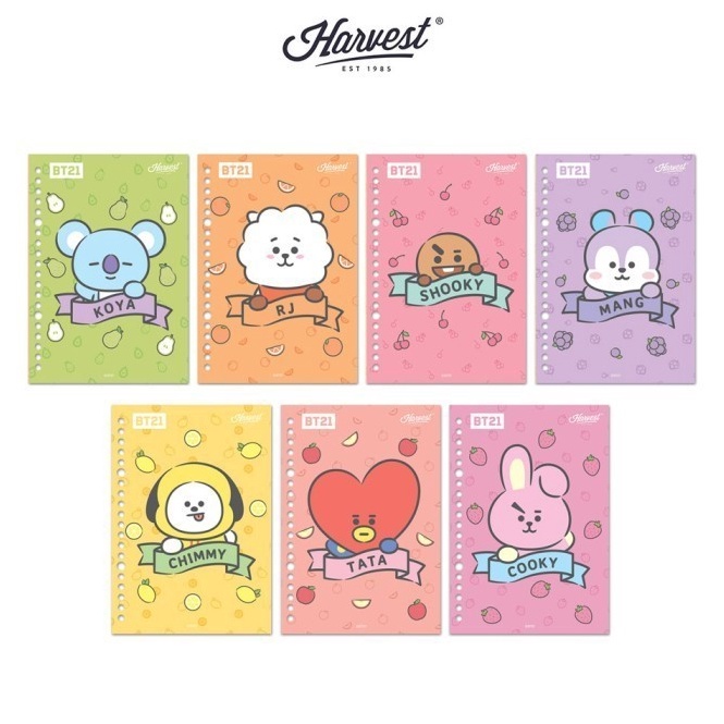 

Produk Original LOOSE LEAF SWEET FRUITS BT21 KERTAS BINDER KARAKTER HARVEST