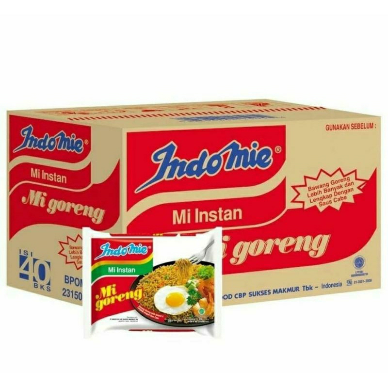 

INDOMIE GORENG Kartonan isi 40 pcs free Bubblewraap