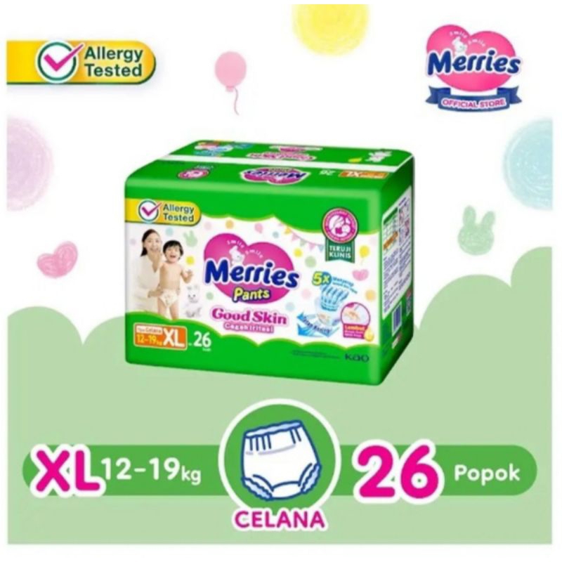 MERRIES UKURAN XL ISI 26'S
