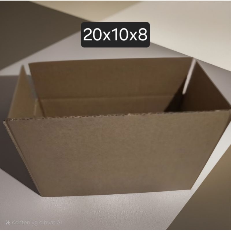 

kotak kardus box standart tebal premiun polos 20X10x8