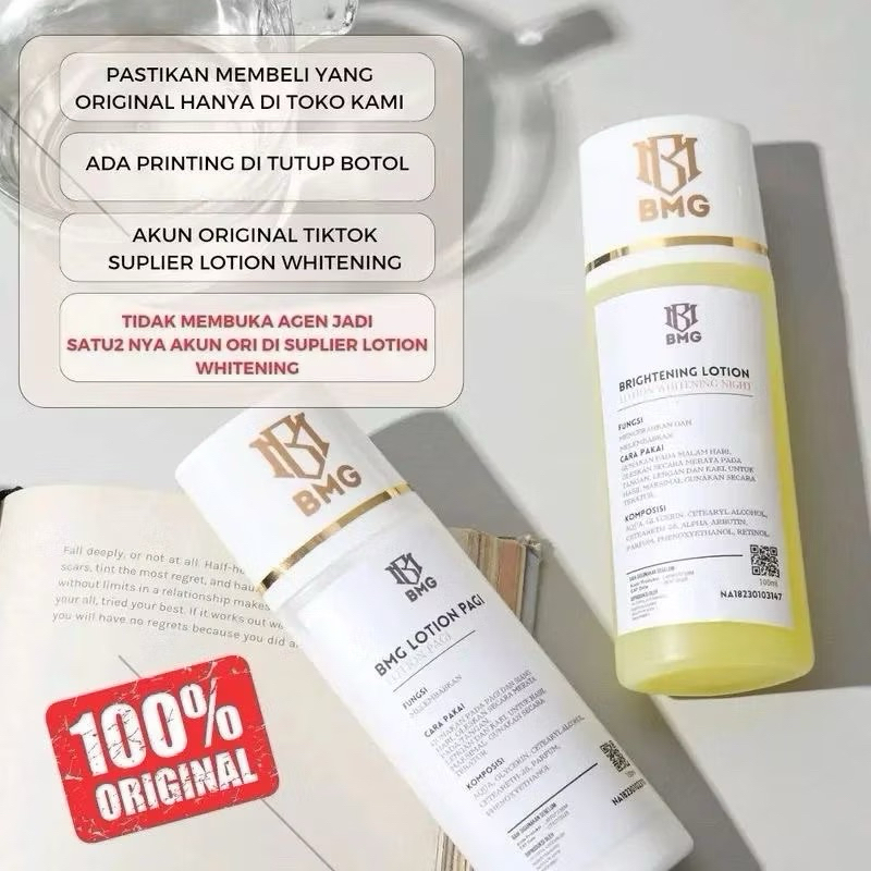 BMG Lotion Brightening Pagi dan Malam BPOM/PROMO BMG LOTION DOSTING PAKET ISI 2 [ LOTION SIANG & LOT