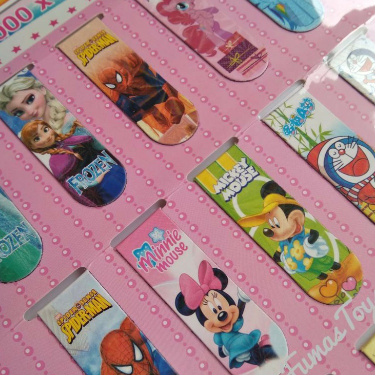 

Produk Ngetrends Pembatas Buku Magnet Lembaran isi 2 Pcs Bookmark Magnetic Penanda Buku Karakter Anak