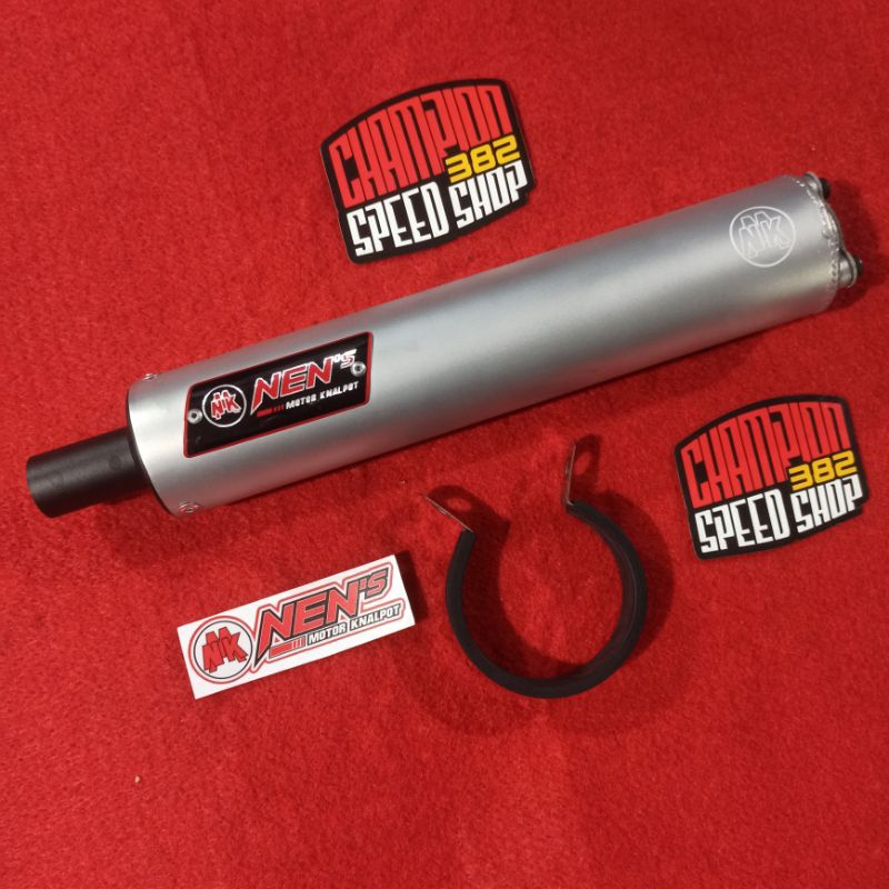 Silencer Knalpot 2Tak 2 Tak 2T NENS NEN'S Original 30cm Aluminium Moncong Paruh Lurus