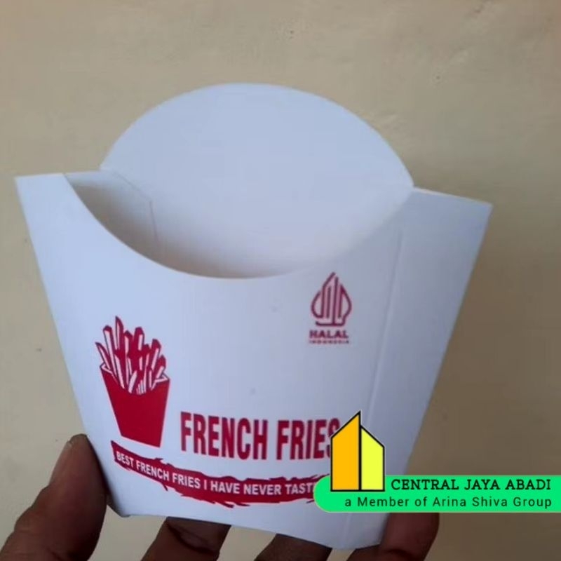 

KEMASAN FRENCH FRIES IVORI PUTIH UKURAN 11 × 8 × 3 CM HIGH QUALITY TEBAL PRODUK TERBARU | DUS FOOD GRADE VIRAL TIKTOK | BOX KERTAS FRENCH FRIES KENTANG GORENG MURAH | TOKO FOOD GRADE OFFICIAL | CENTRAL JAYA ABADI 250