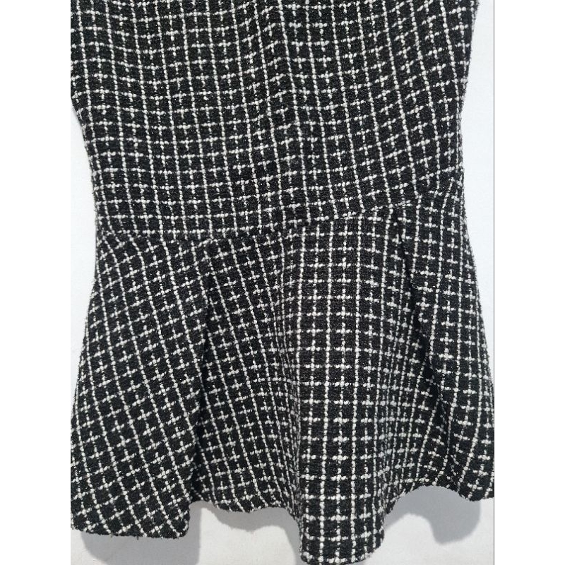 peplum top tweed pearl
