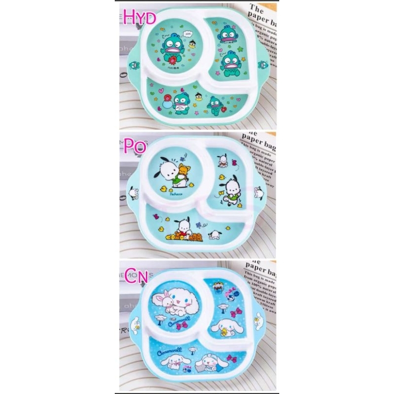 PIRING MELaMINE MELAMIN SET ANaK SEKaT BENTO / KECIL KARAKTER ANAK MINION FROzEN HELLO KITTY SUPERWI
