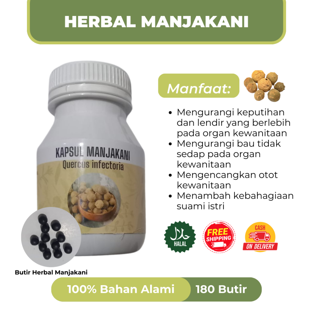 

HERBAL MANJAKANI | pil jamu sepet wangi Manjakani murni 100%