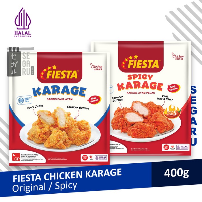 

Fiesta Spicy Chicken Karage 400 Gram Karage Pedas