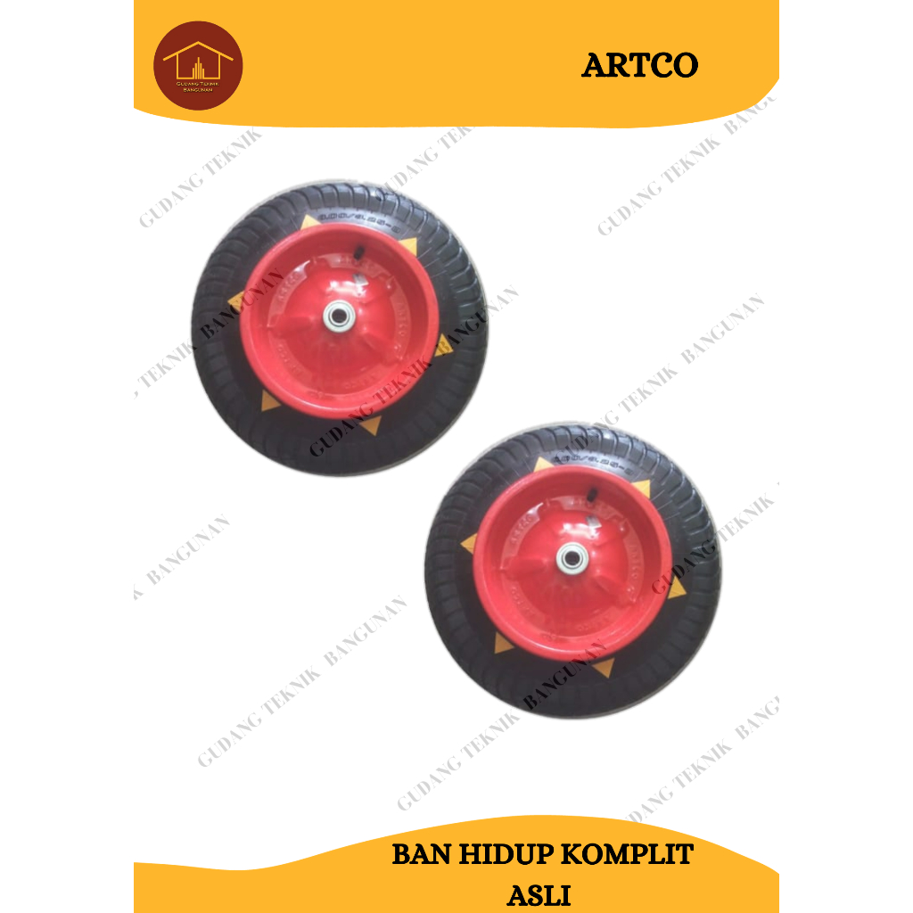 Ban Gerobak Komplit / Roda Gerobak Pasir Dorong / Ban Hidup Komplit Gerobak ARTCO Original / Roda Ge
