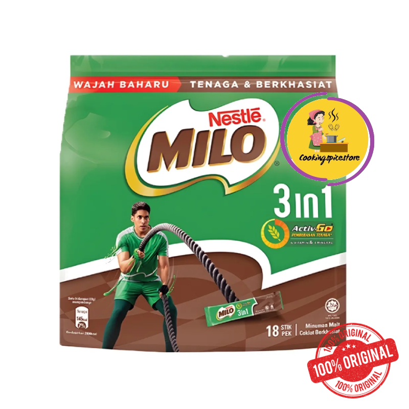 

Milo Malaysia 3in1 isi 18 sachet / stick