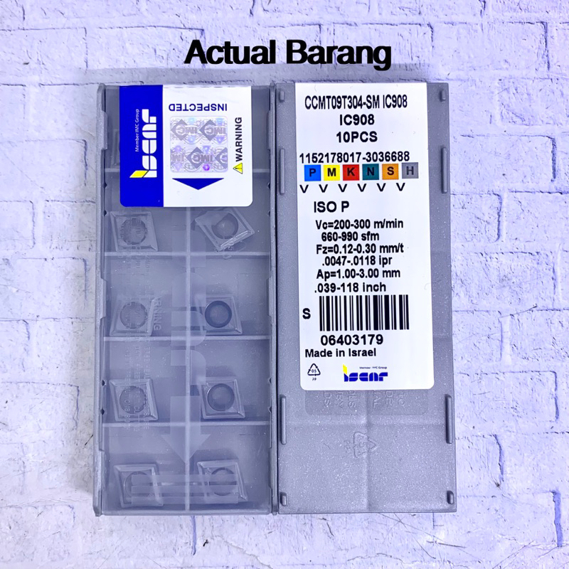 Insert CCMT 09T304 merk Iscar baru CCMT 09 T3 04 CCMT09T304