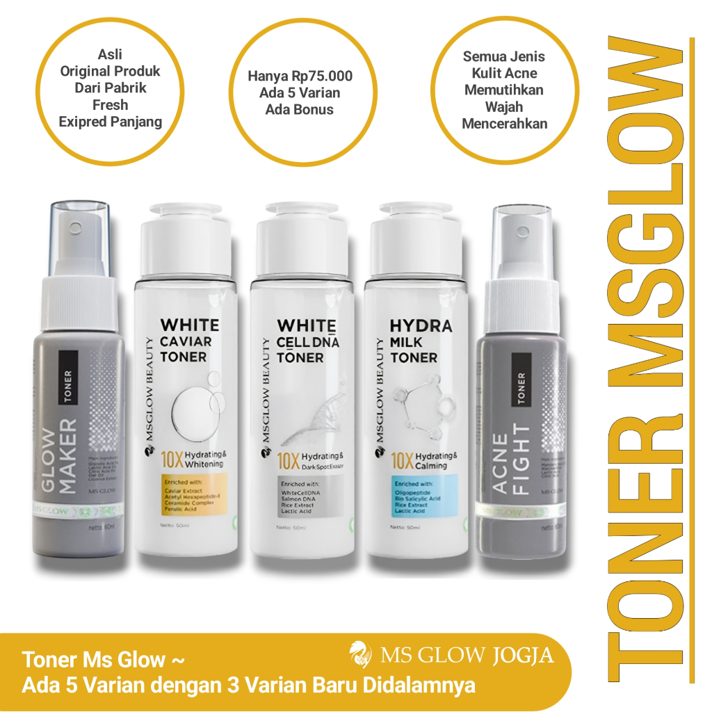 Ms Glow Toner Glow Maker Original - Acne Fight Toner - Toner Glowing - Toner Acne MsGlow Jogja