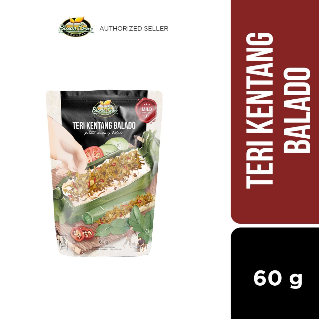 

Bionic Farm Teri Kentang Balado Mild 60g