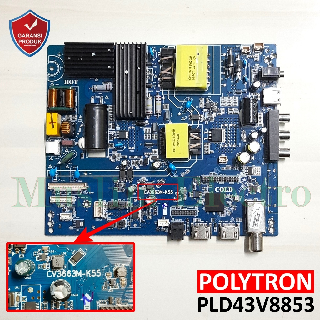 Mainboard LED TV DIGITAL Polytron PLD43V8853 43V8853
