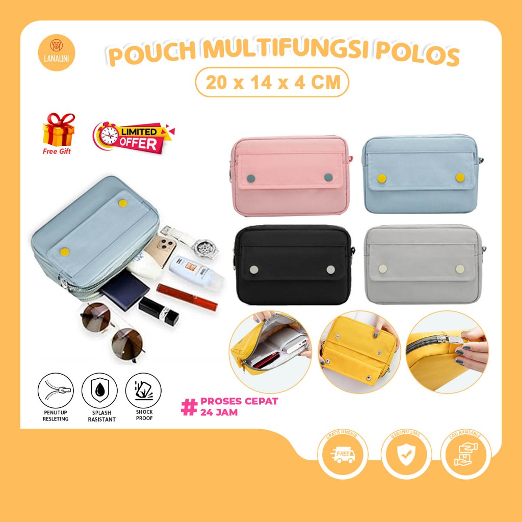 Dompet HP Charger Cable Adaptor Gadget Pouch Travel Bag tas kosmetik besar kunci clutch Multifungsi 