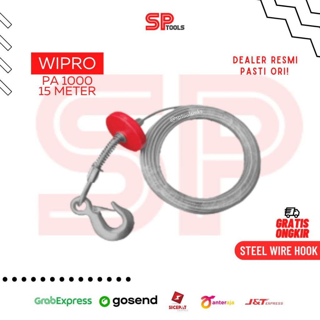 KAWAT SLING + HOOK / STEEL WIRE HOOK CANTOLAN GANTUNGAN HOOCK 1 TON 1000KG KATROL ELEKTRIK HOIST PA1