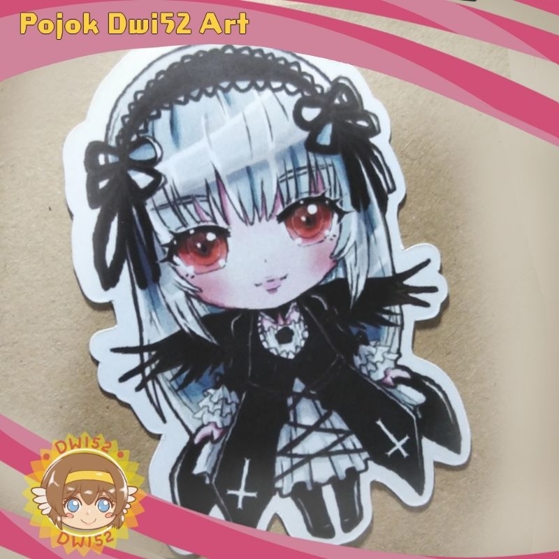 

Stiker Anime Vinyl Satuan Fanart Fanmerch Rozen Maiden Sugintou