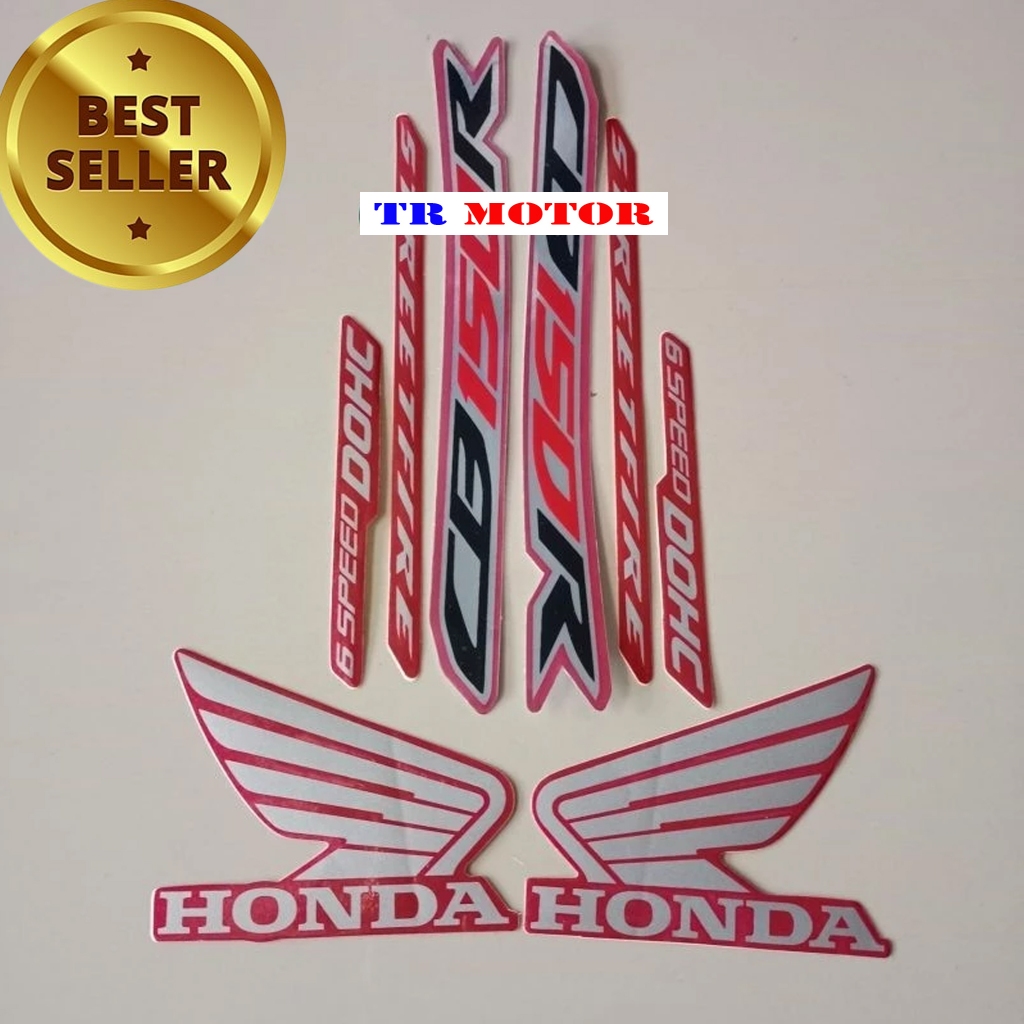 Striping stiker polet list motor honda cb150r cb 150 r 2016 merah stiker motor list body standar