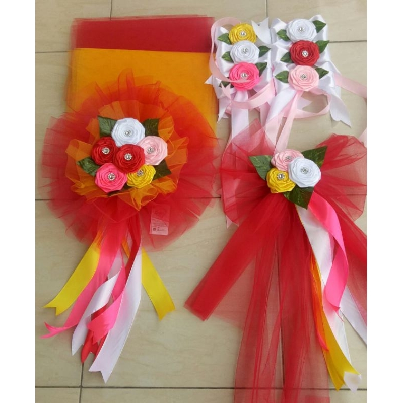 KARANGAN BUNGA HIASAN MOBIL PENGANTIN TB MPT / BUNGA MOBIL PENGANTIN / BUKET BUNGA PENGANTIN / WEDDI