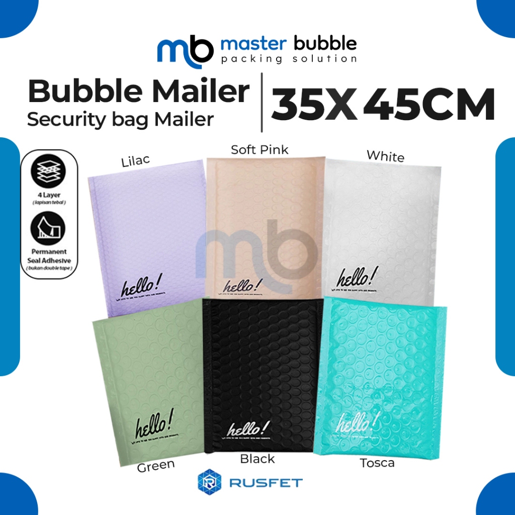 

Amplop Envelope Bubble Mailer Varian 35 x 45 cm / Security Bag Mailer Rusfet Harga Ecer Satuan