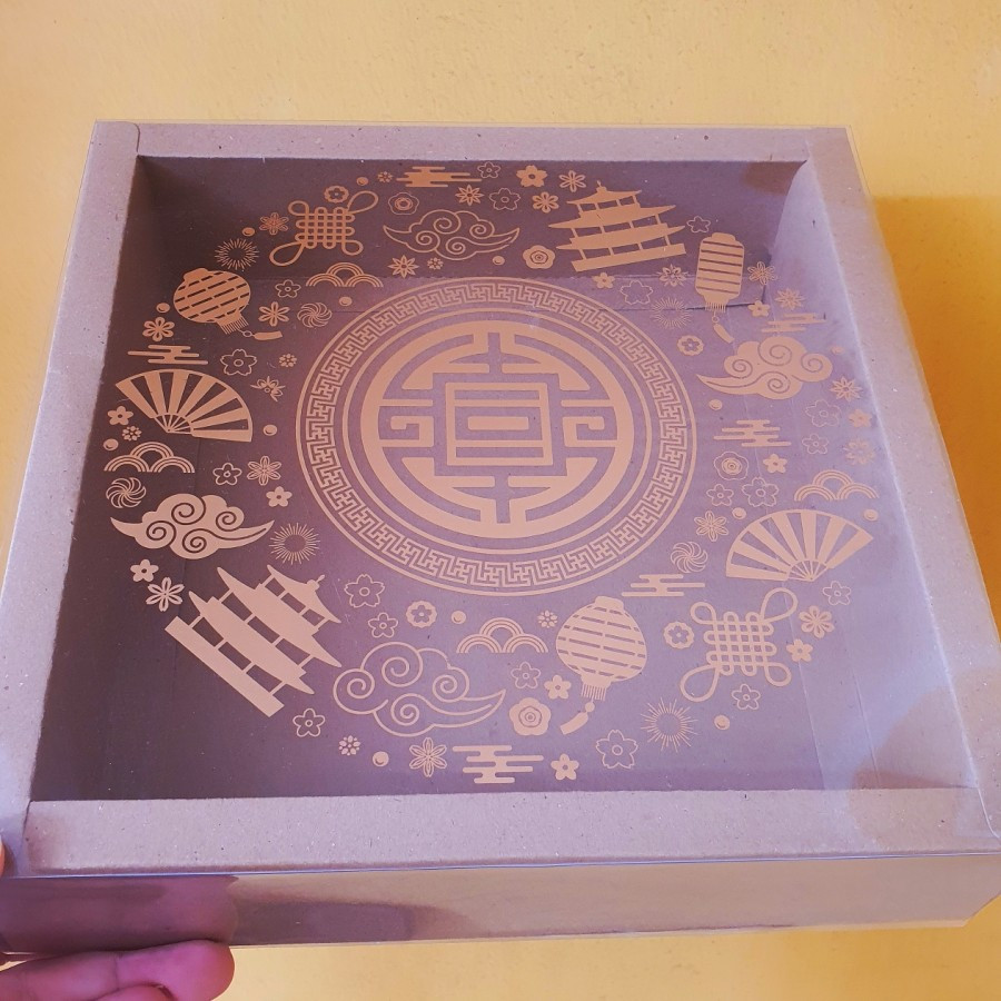 

1 Pack Isi 5 Pcs Dus Parcel Imlek Mika Coklat Box Motif Chinese New Year Ukuran 20x20x6cm