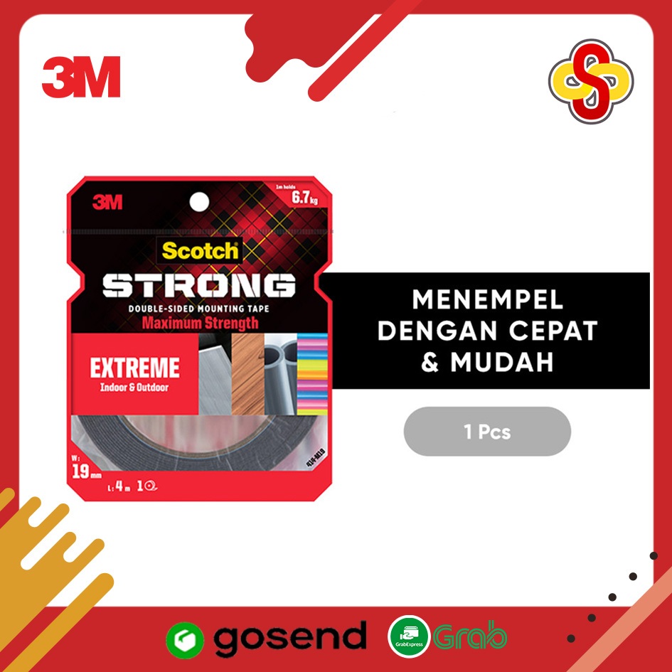 

Double Mounting Tape Extreme Scotch 3M 414-M19 (19 mm x 4 m) Tahan Hingga 6.7 kg