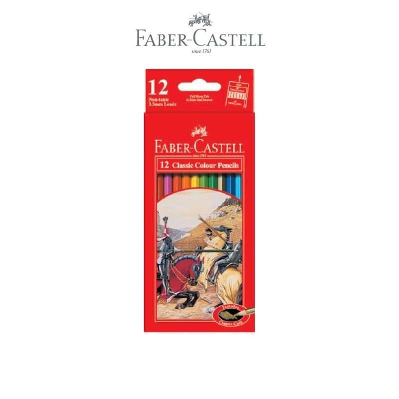 

PENSIL WARNA FABER CASTELL 12 WARNA PANJANG CLASSIC / PENSIL 12W