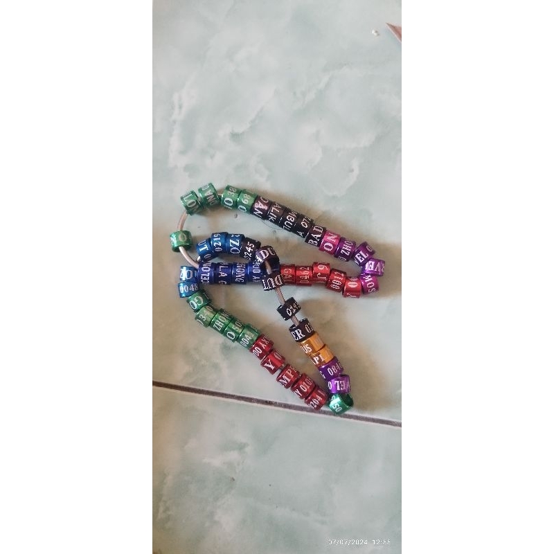 10pcs ring burung kenari sudah ada nama acak ring burung 3mm