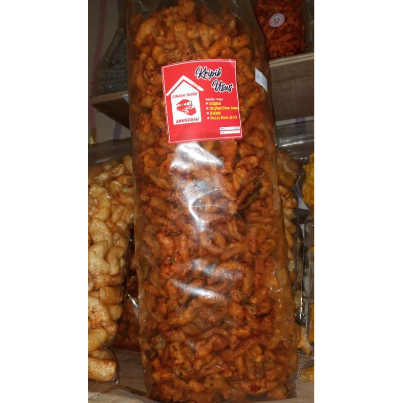 

Kripik Usus Pedas/Original isi 1kg/500gr Renyah Gurih Nikmat