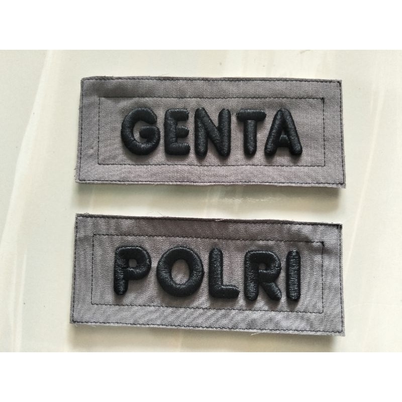 BORDIR TIMBUL NAMA POLRI