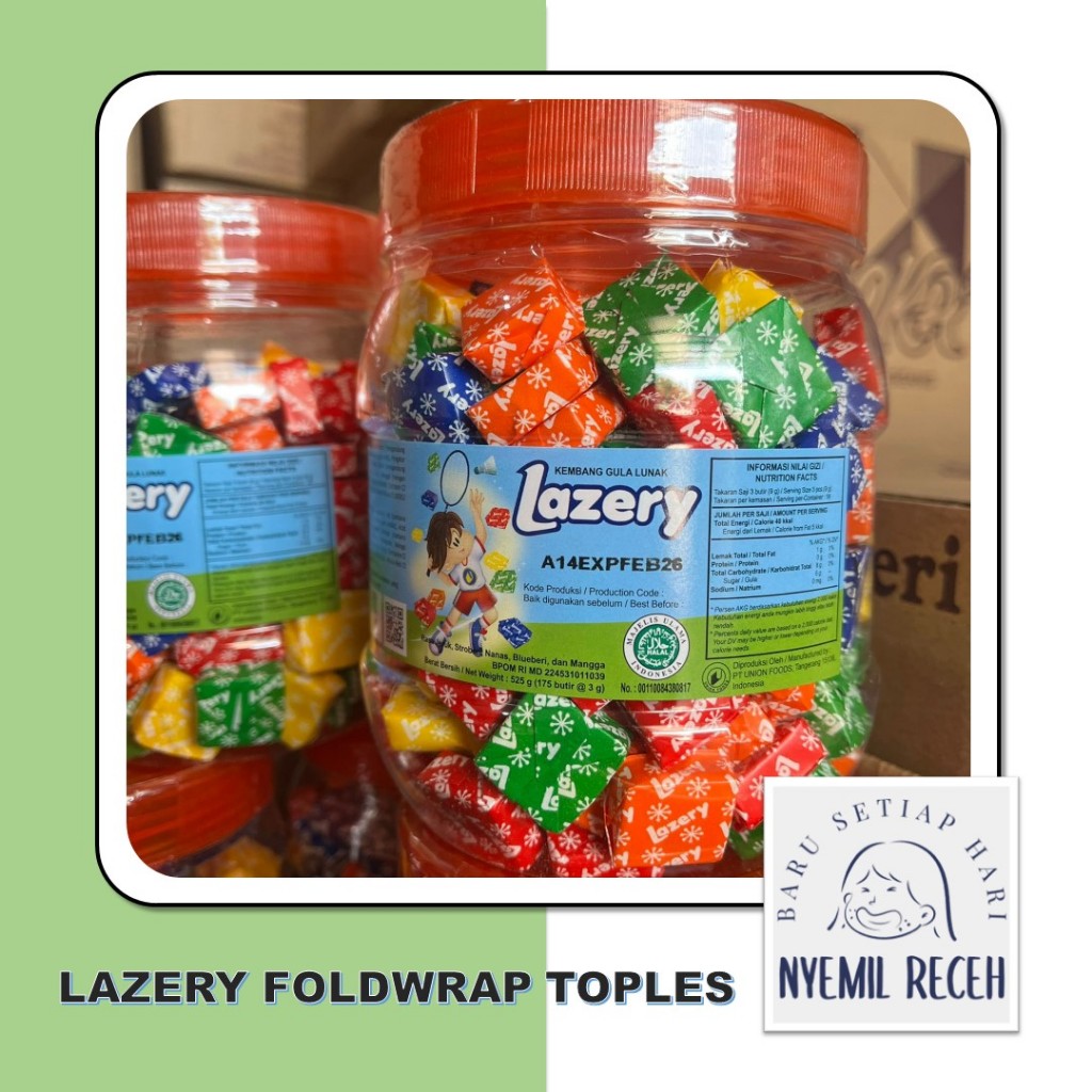 

Lazery Foldwrap Toples 525gr Permen Lunak